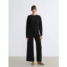 LC Waikiki Soulife Siyah Yüksek Belli Kadın Eşofman Altı