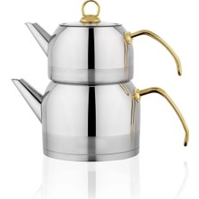 Büyük Boy Çaydanlık Takımı 4 Parça Gold, Şık ve Dayanıklı Tasarım