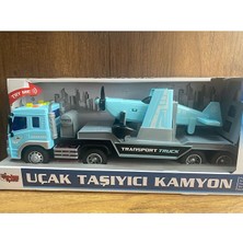 Scntoys Uçak Taşıyan Kamyon Sürtmeli Oyuncak Kamyon Sesli Işıklı Uçak Taşıyıcı Kamyon Kırılmaz Oyuncak