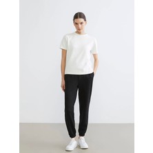 LC Waikiki Lcw Vision Siyah Beli Lastikli Kadın Jogger Eşofman Altı