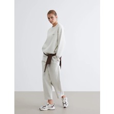 LC Waikiki Lcw Vision Gri Beli Lastikli Kadın Eşofman Altı