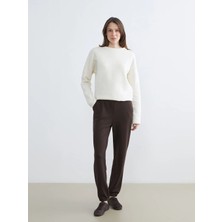 LC Waikiki Lcwaıkıkı Classic Kahverengi Beli Lastikli Kadın Jogger Eşofman Altı