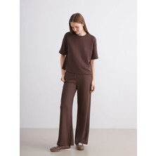 LC Waikiki Xsıde Kahverengi Beli Lastikli Kadın Eşofman Altı