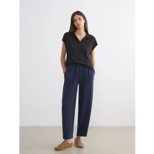 LC Waikiki Lcw Vision Lacivert Beli Lastikli Kadın Eşofman Altı