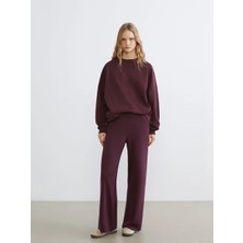 LC Waikiki Xsıde Mürdüm Beli Lastikli Kadın Eşofman Altı