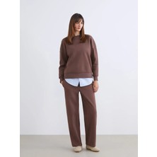 LC Waikiki Lcw Vision Kahverengi Beli Lastikli Kadın Eşofman Altı