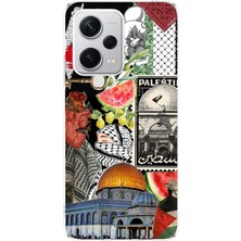 TechTree Redmi Note 12 Pro Plus Uyumlu Filistin Özgürlük Kolajı Tasarımlı Baskılı Silikon Kılıf