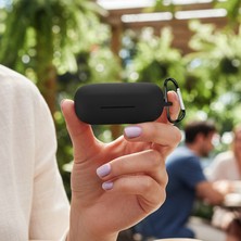 Caseonn Freebuds Se Kılıf Askı Aparatlı Mat Silikon Siyah