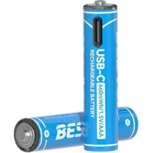 AyrStore Aaa Şarj Edilebilir 2'li 1.5V Usb-C Ince Pil