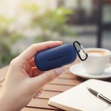 Caseonn Huawei Freebuds Se Kılıf Askı Aparatlı Mat Silikon Lacivert