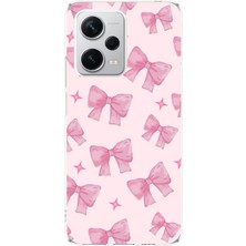 TechTree Redmi Note 12 Pro Plus Uyumlu Pembe Fiyonklar Tasarımlı Baskılı Silikon Kılıf