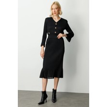 Ekol Etek Ucu Piliseli Midi Etek 3915