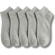 Lykos Kadın Gri Pamuklu Patik Çorap 5’li Paket