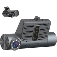 Techsmart Dahili 2 Kameralı + Harici 1 Kamera + Wıfı + H265 Mobil Araç Kamera TCH-BK6MZH-3CH