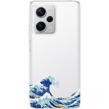 TechTree Redmi Note 12 Pro Plus Uyumlu Kanagawa Oki Nami Ura Dalgası Tasarımlı Tasarımlı Baskılı Silikon Kılıf