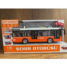 Scntoys Sürtmeli Şehir Otobüsü Oyuncak Sesli Işıklı Kapıları Açılan Otobüs Yolcu Otobüsü Kırılmaz Otobüs