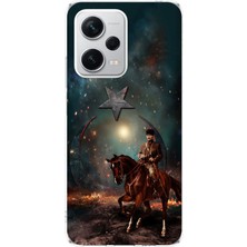 TechTree Redmi Note 12 Pro Plus Uyumlu Atatürk At Üstünde Zafer Tasarımlı Baskılı Silikon Kılıf