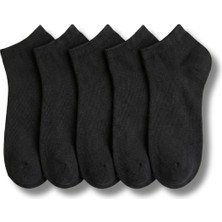Kadın Siyah Pamuklu Patik Çorap 5’li Paket