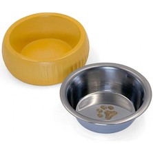 AyrStore Mikopet Organik Seramik Mama Kabı Sarı