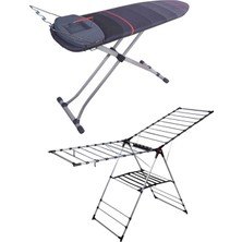 Ultraboard Ütü Masası ve Gold Alüminyum Çamaşır Kurutmalık Seti