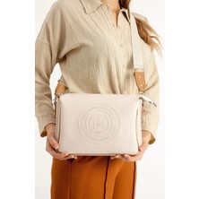 Just Polo Kadın Krem Renk Uzun Askılı Omuz ÇANTASI-BD6006