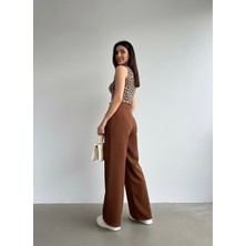 Haka Giyim Kadın Cıtcıt Kapamalı Doubleface Ithal Oversize Pileli Kumaş Palazzo Pantolon