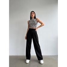 Haka Giyim Kadın Cıtcıt Kapamalı Doubleface Ithal Oversize Pileli Kumaş Palazzo Pantolon