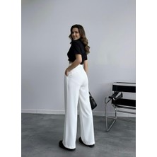 Haka Giyim Kadın Ithal Doubleface Palazzo Kalıp Kemer Detaylı Pileli Yüksek Kaliteli Ürün Çekme Solma Yapmaz