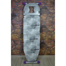 Gri Ahşap Desenli Ütü Masası Örtüsü, Şık ve Koruyucu Tasarım