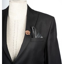 AZKAR El Yapımı Kahverengi Gül Yaka Iğnesi - Unisex Broş - Çiçek Aksesuar