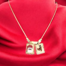 Bengü Accessories Noel Baba ve Geyik Figürlü Yılbaşı Temalı Kolye