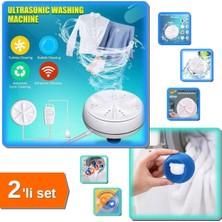 Mini Portatif Çamaşır Makinesi & Tüy Toplama Topu Set, Pratik ve Hafif