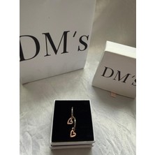 DMs Silver Rose Kalp Halka Gümüş Küpe