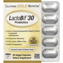 California Gold Nutrition Lactobif 30 Probiotics 30 Billion Cfu 60 Kapsül Usa
