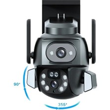 Ronanna 3mp + 3mp Wi-Fi Ip Tf Kart Girişli Optik Zoom Kamera