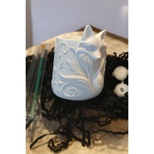 Denic Taş Boyama Seti- Tilki - Firça - Boya - Biblo-Kalemlik- Saksı