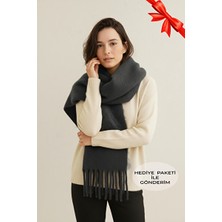 Bermody Puffy Füme Atkı Şal Yumuşak Dokulu Kadın Omuz Şalı  50 x 190 cm