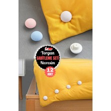 12'li Nevresim Klipsi ve Yorgan Düğmesi Seti, Pratik Yatak Düzenleme Çözümü
