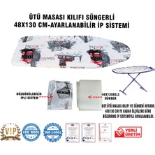 Süngerli Ütü Masası Kılıfı 48X130 Cm, Pratik ve Koruyucu Tasarım