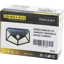 Neva Prime 4 Açılı   Solar - Hareket Sensörlü  Aplik Duvar Lambası  Dış Mekan   9.5 x 13.5cm (5361)