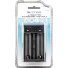 AyrStore Beston M7028 18650/21700/2660 Type-C Çıkışlı Hızlı Pil Şarj Cihazı