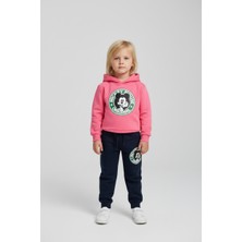 Soft and Baby Yeni Sezon Kız Çocuk Mickey Baskılı Pamuklu Alt Üst Takım Mickey Eşofman Takımı