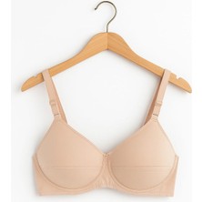 En Moda İç Giyim Ten Rengi Yumuşak Ince Süngerli Desteksiz Balensiz Kadın Sütyen