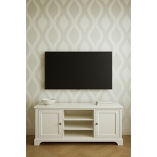 Teodora Modern Dalga Desenli 5m2  Duvar Kağıdı 53845  – Beyaz Tonla