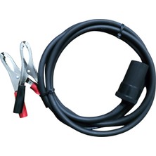 Geseus Aküden Bağlantılı Araç Çakmaklık Uzatma Kablosu Akü Maşalı 12-24 Volt 16 Amper 2 X1,5mm Ttr Bakır 2 Mt-Siyah