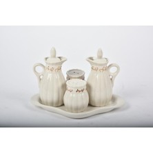 Setabıanca Kitchen Tuzluk ve Yağ-Sirke Seti, Şık ve Kullanışlı 21X14X14 cm