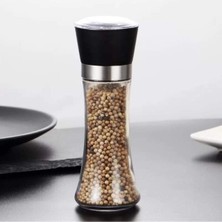 Seramik Öğütücülü Karabiber Tuz Değirmeni, 19CM, Kahverengi, Tek Adet