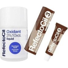 Refectocil Kaş, Kirpik Boyası No:3 Kahve 15 ml + OKSIDAN100 ml _KAŞ_BOYASI-231