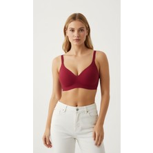 Hama Love Kadın Bordo Lazer Kesim Sütyen