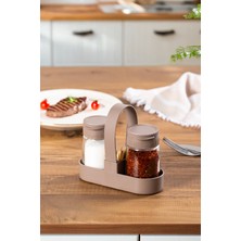 Standlı Tuzluk ve Biberlik Seti, 2'li, 100ML, Şık ve Pratik Tasarım